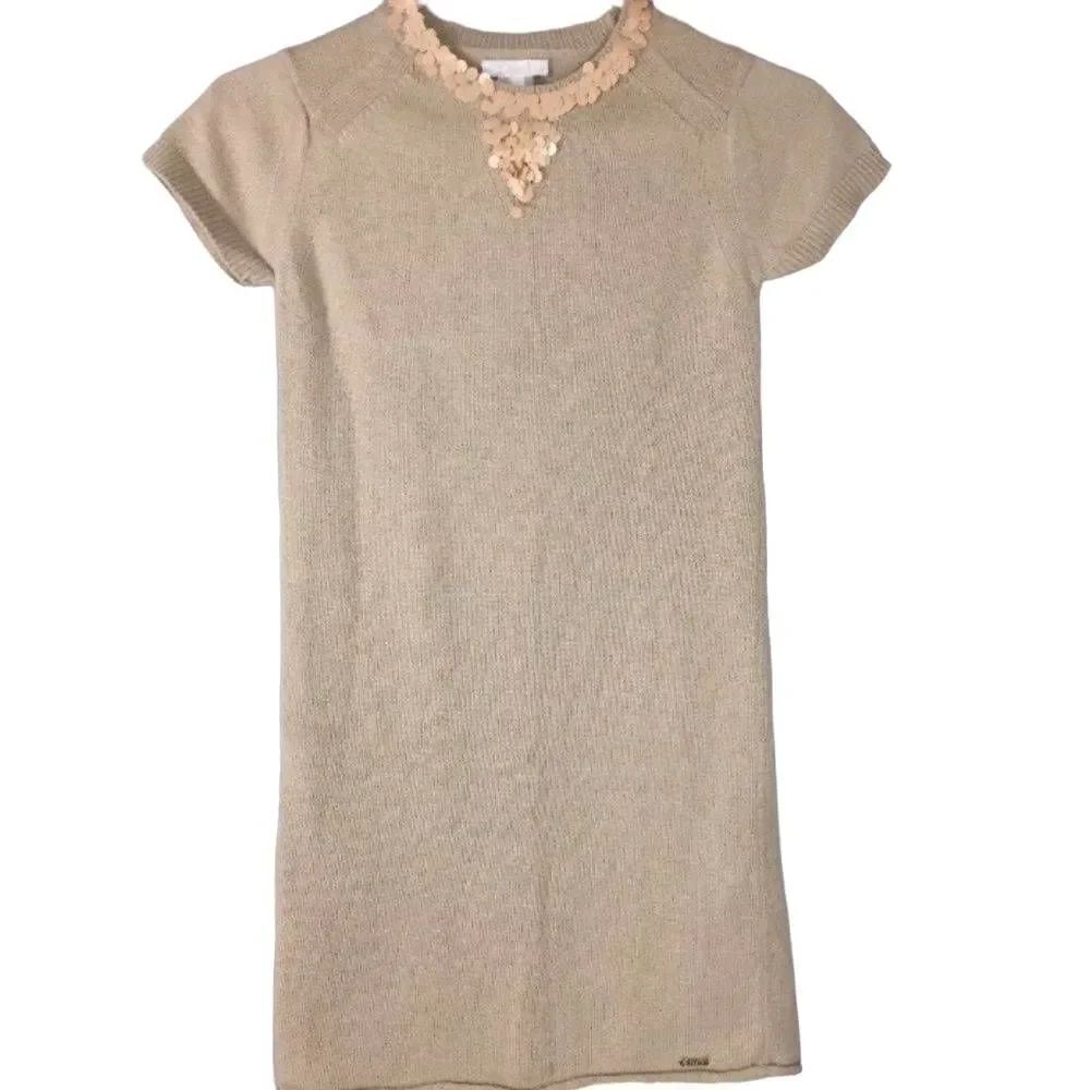 Chloe girls sequin sweater dress short sleeve